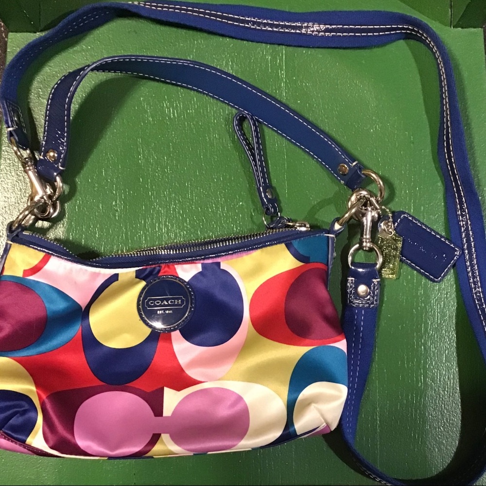 COACH multi color crossbody bag